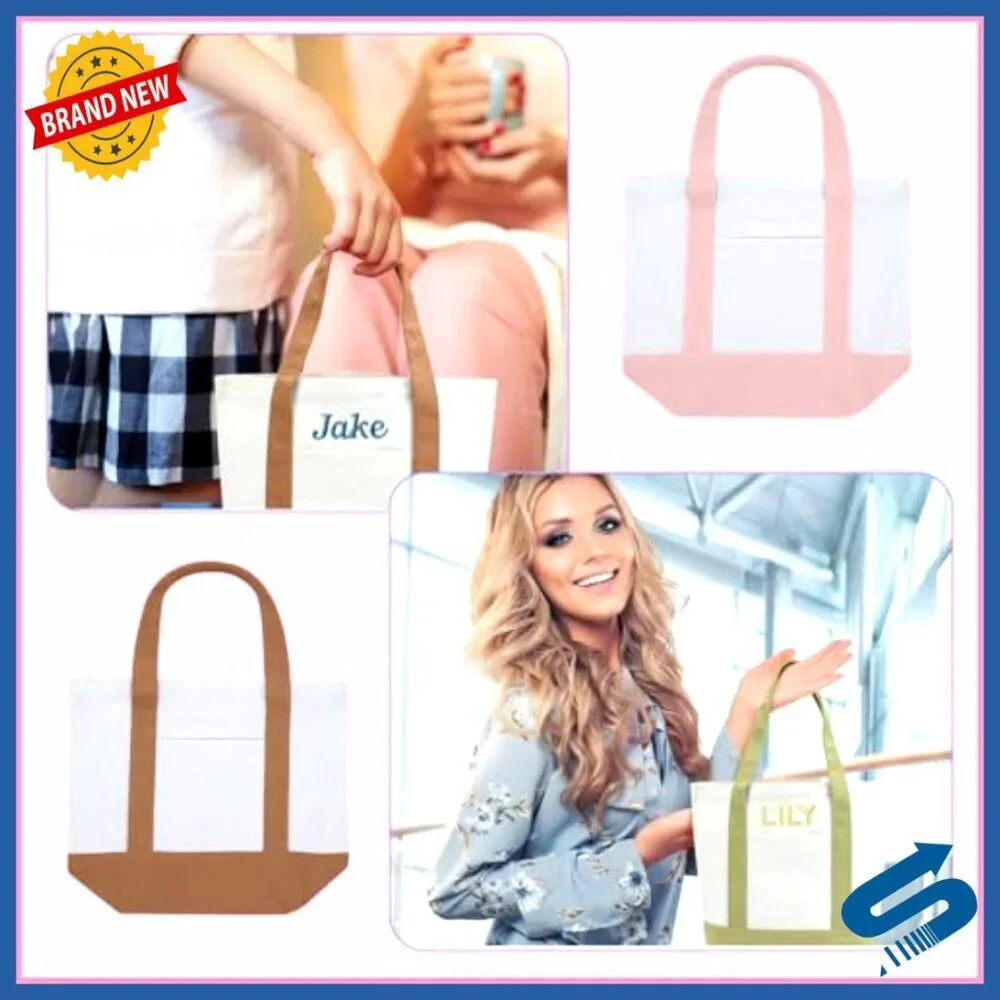 Mini Canvas Tote Bags Heavy Duty Reusable Blank DIY Shopping Bag Bulk